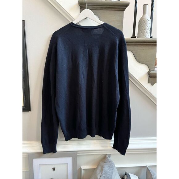 Dylan Gray Navy Soft Fine Knit Cotton Sweater sz XL - Picture 6 of 6